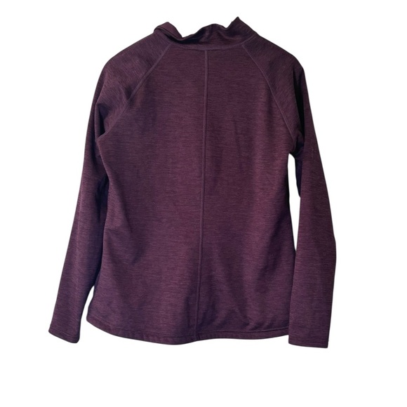 The North Face Full Zip Fleece Jacket Burgundy Purple Pockets Womens Size Large - Picture 3 of 5